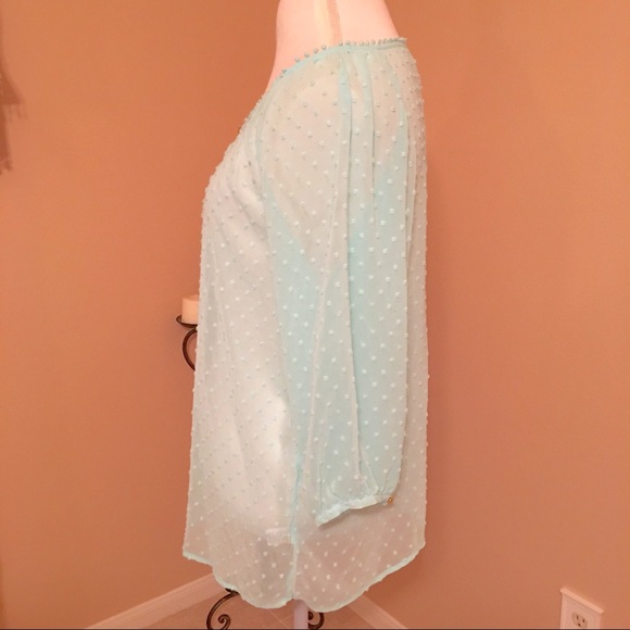 Mint Sheer Blouse - Picture 4 of 8